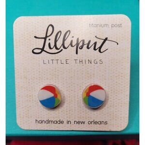 NEW Colorful Beachball Stud Earrings